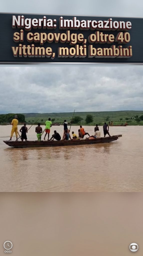Nigeria, imbarcazione di capovolge, oltre 40 vittime, moltissimi bambini