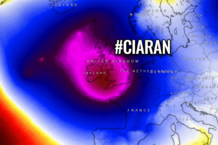 Sul Regno Unito sta per scatenarsi la tempesta Ciarán